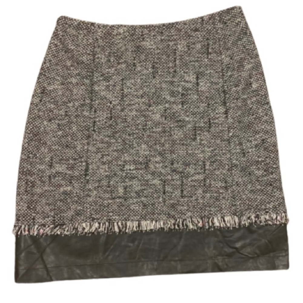 NIC + ZOE Leather Hem Skirt